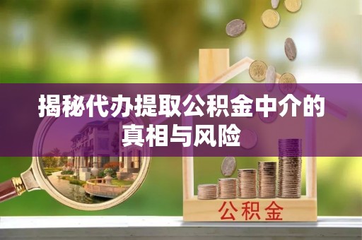 巩义揭秘代办提取公积金中介的真相与风险