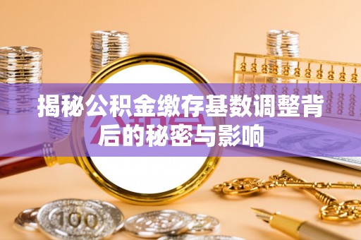 巩义揭秘公积金缴存基数调整背后的秘密与影响