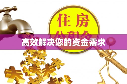 巩义高效解决您的资金需求