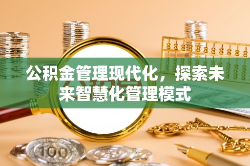 巩义公积金管理现代化，探索未来智慧化管理模式